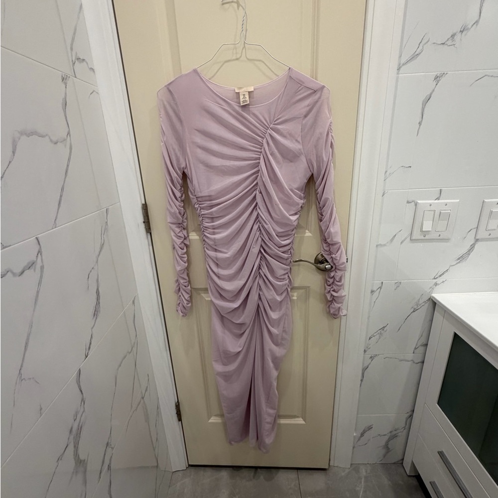 H&M Long Sleeve Dress in Lavender